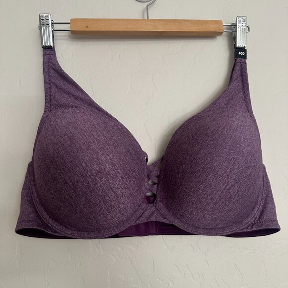 NWT Torrid Push-Up Plunge Bra 40D Purple Heather - Picture 3 of 9